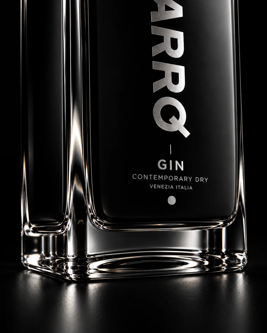 MARRQ bottle base and glass detail